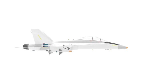 3d rendering of a millitary aircraft jet isolated on white background