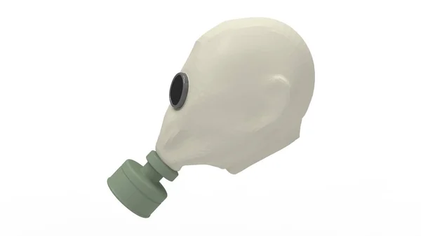 3d rendering of a gas mask isolated in a white background — ストック写真