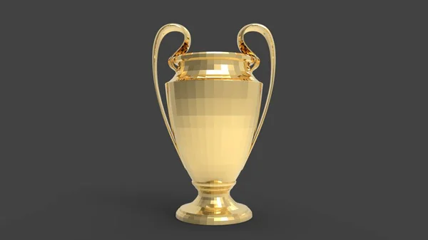 3d rendering of a championship trophy award isolated in studio — Stock Photo, Image