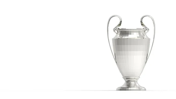 3d візуалізація трофейної нагороди чемпіонату ізольовано в студії — стокове фото