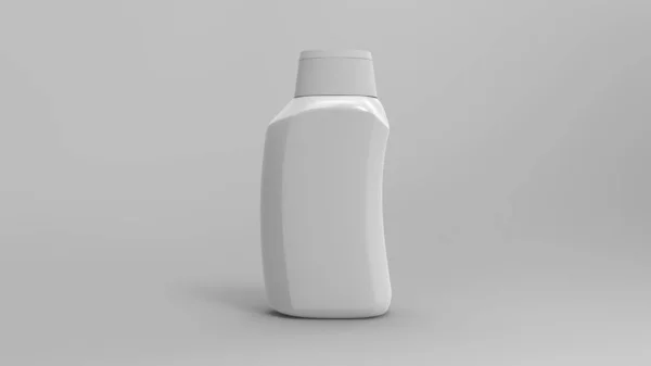 3d rendering of a plastic container bottle isolated in studio background — Stock Photo, Image