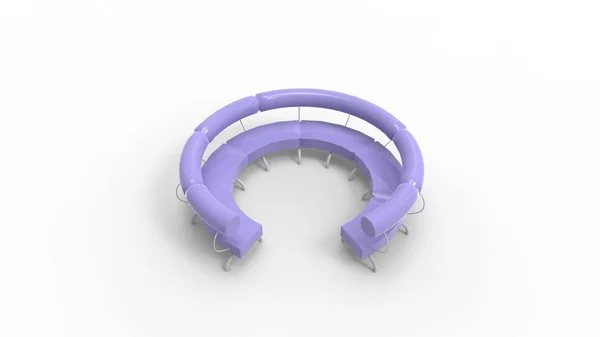 3D-återgivning av en rund designbänk isolerad i vit bakgrund — Stockfoto