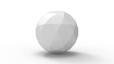 Stüdyo arka planında izole edilmiş renkli çokyüzlü modellerin 3D görüntülemesi