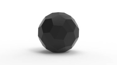 Yazılı bir propello onikiyüzlünün beyaz arkaplandaki 3d canlandırması