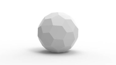 Yazılı bir propello onikiyüzlünün beyaz arkaplandaki 3d canlandırması