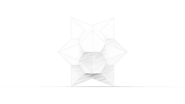 3d renderelés színes polihedron modellek izolált stúdió háttér — Stock Fotó