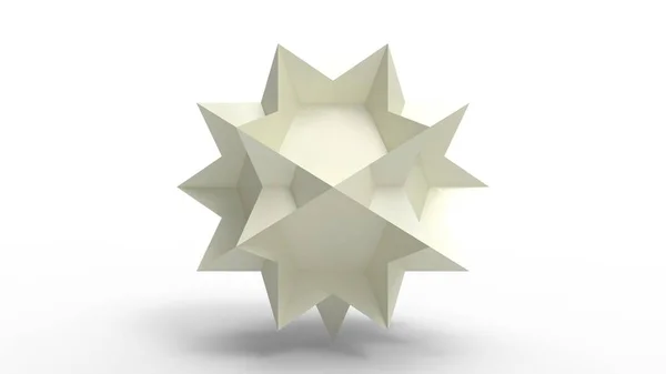 Representación 3d de modelos de poliedros de colores aislados en un fondo de estudio — Foto de Stock