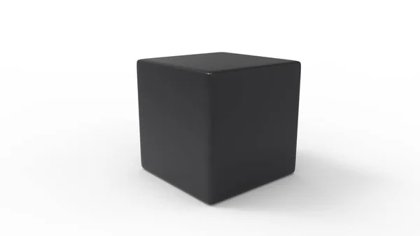 Representación 3d de una caja en blanco aislada, en múltiples colores . — Foto de Stock