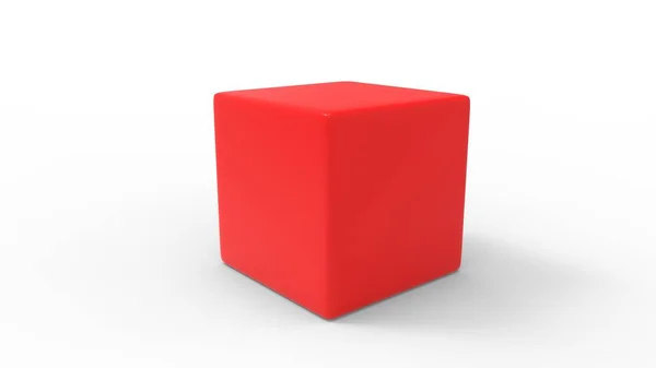 3d renderelés egy üres doboz elszigetelt, több színben. — Stock Fotó