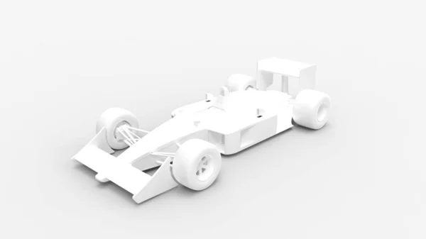 工作室背景中独立的老式跑车3D渲染 — 图库照片