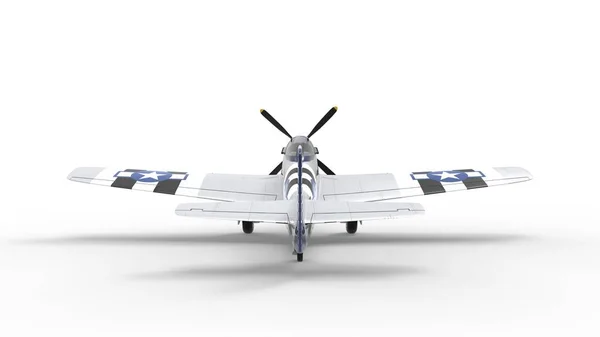 3D-Darstellung eines Zweiten Weltkriegs-Flugzeugs isoliert in weißem Studiohintergrund. — Stockfoto