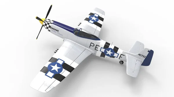 3D απόδοση ενός παγκόσμιου πολέμου δύο αεροπλάνο απομονωμένο σε λευκό φόντο στούντιο. — Φωτογραφία Αρχείου