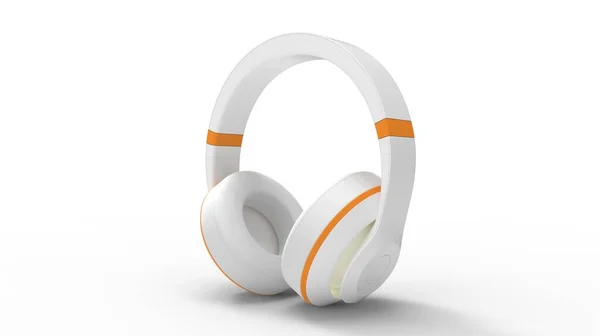 3d rendering of a pair headphones isolated on white background — 스톡 사진