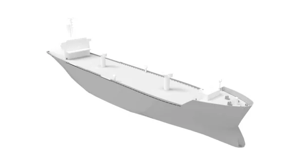 3D-Rendering eines großen Frachtcontainerschiffs isoliert auf weißem Hintergrund — Stockfoto