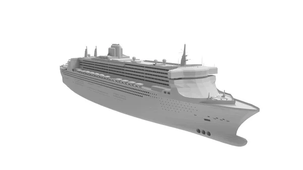 3d weergave van een cruiseschip geïsoleerd op witte achtergrond — Stockfoto