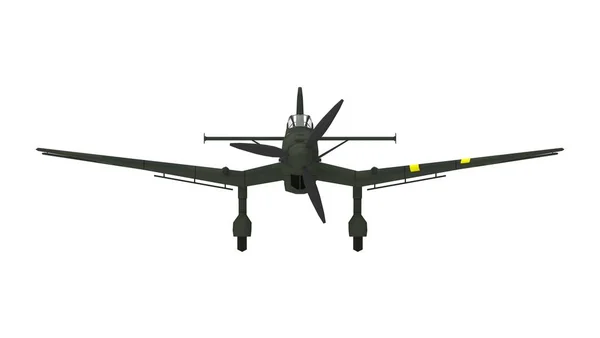 3d rendering of a world war two dive bomber airplane isolated on white — 图库照片