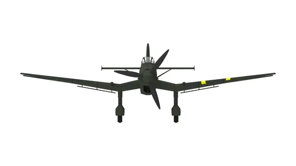 3d rendering of a world war two dive bomber airplane isolated on white — 图库照片