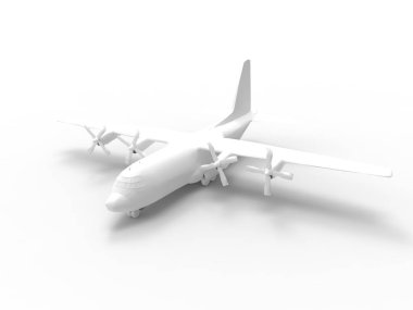 Beyaz boş alanda izole edilmiş bir pervane taşıma aracının 3d görüntülemesi