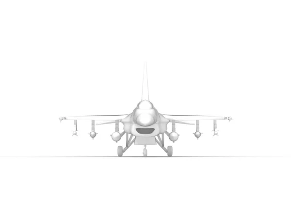 3D renderowanie myśliwca odizolowany na białym tle — Zdjęcie stockowe