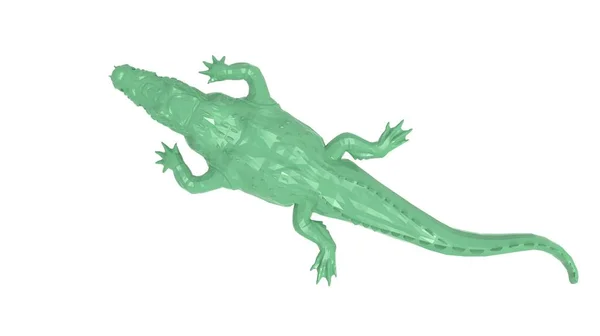 3D rendering of an alligator isolated on a white background — 스톡 사진