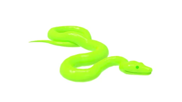 Rendering 3d di un serpente isolato su uno sfondo bianco vuoto . — Foto Stock