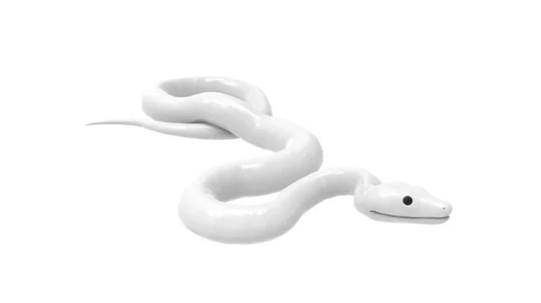 Rendering 3d di un serpente isolato su uno sfondo bianco vuoto . — Foto Stock