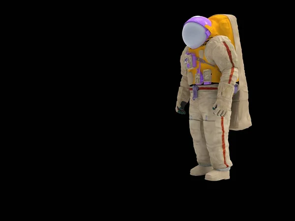 Representación 3D de un astronauta aislado en el espacio vacío . —  Fotos de Stock