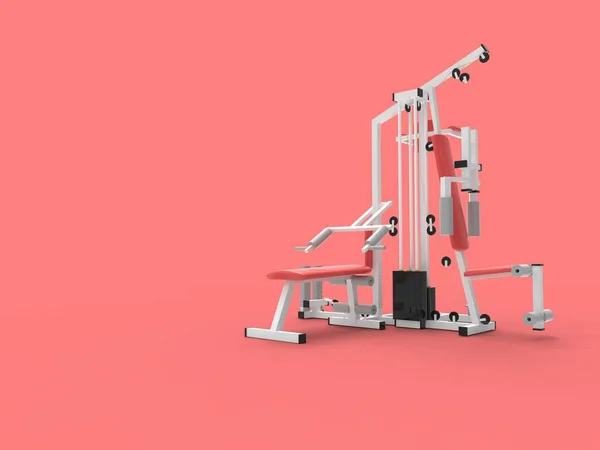 3D vykreslování tělocvičny zařízení izolované v prázdném prostoru — Stock fotografie