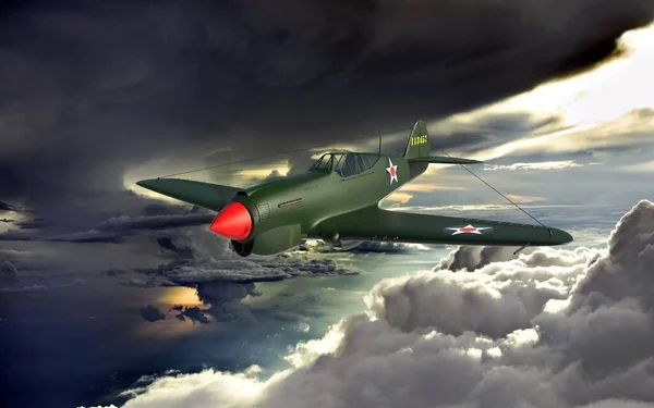 Rendering 3d di una guerra mondiale due aerei isolati su sfondo bianco . — Foto Stock