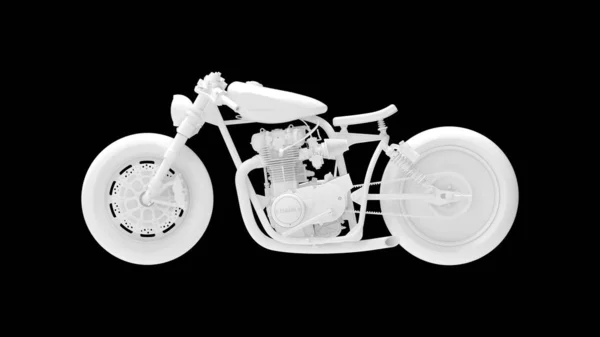 Rednering 3d de um modelo gerado por computador de uma motocicleta de cruzador — Fotografia de Stock