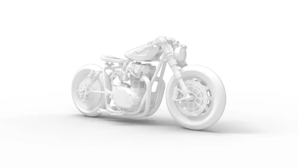 Rednering 3d de um modelo gerado por computador de uma motocicleta de cruzador — Fotografia de Stock
