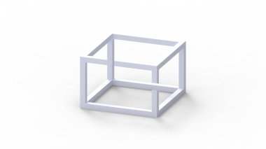 Oluşturulan optik Escher illüzyonunun 3D görüntülemesi