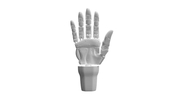 로봇 손 컴퓨터 의 3D 렌더링은 분리 된 모델을 만들어 냈다 — 스톡 사진
