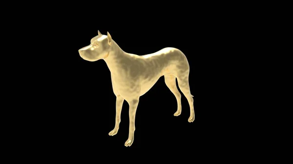 Rendu 3D d'un animal animal chien de garde modèle généré par ordinateur — Photo