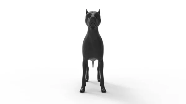 Representación 3D de un animal mascota reloj perro modelo generado por ordenador — Foto de Stock