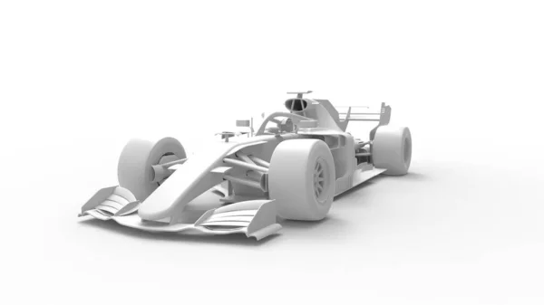 Representación 3D de un coche de carreras aerodinámico modelo de vehículo de alta velocidad — Foto de Stock