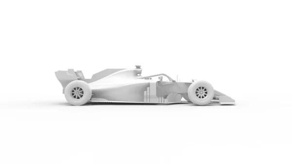 Representación 3D de un coche de carreras aerodinámico modelo de vehículo de alta velocidad — Foto de Stock
