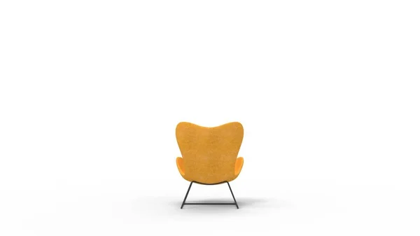 3D weergave van een retro fauteuil meubilair geïsoleerde witte achtergrond — Stockfoto