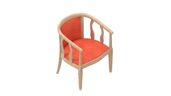 3D renderização de uma cadeira de braço interior aconchegante casa de móveis interior isolado — Fotografia de Stock