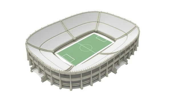 3D-Rendering eines Stadionfußballgebäudes isoliert — Stockfoto
