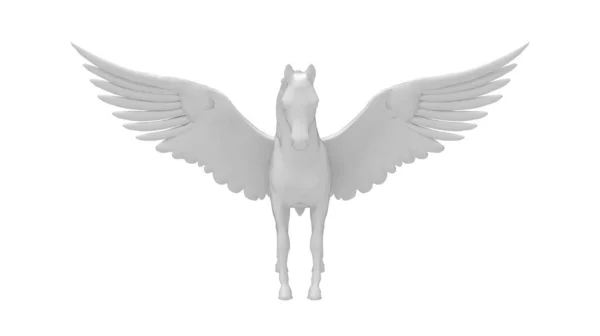 3D renderização de um cavalo de pegasus com asas criatura mítica isolado — Fotografia de Stock