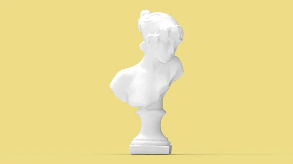 Representación 3D de una estatua de mujer aislada busto antiguo fondo de estudio antiguo —  Fotos de Stock