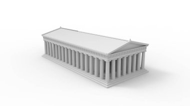 Akropolis Tapınağı 'nın sütun mimarisinin 3 boyutlu yansıması