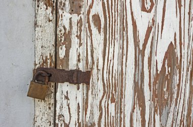 Peeling boya desen ve dokuları Vintage ahşap kapı panelleri