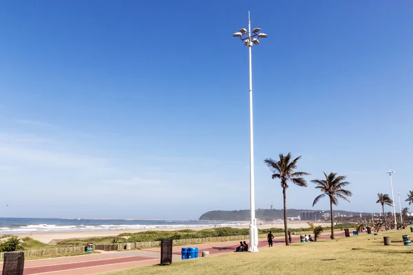 Erba Verge contro l'oceano e Blue Skyline — Foto Stock