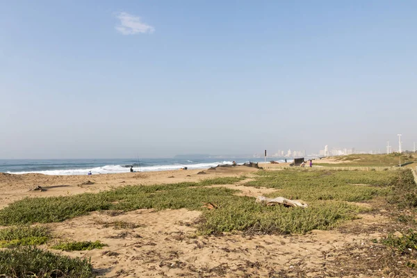 Playa y Océano contra el horizonte azul en Durban —  Fotos de Stock