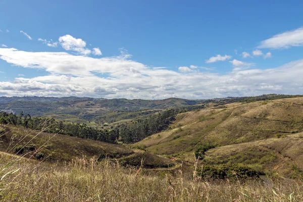 Kırsal kuru kış bitki örtüsü mavi bulutlu gökyüzü vahşi Landscap