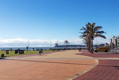 Beachfront ve şehir manzarası Durban Güney Afrika