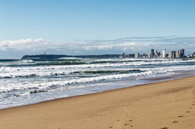 Durban Güney Afrika mavi gökyüzü karşı kıyı manzara