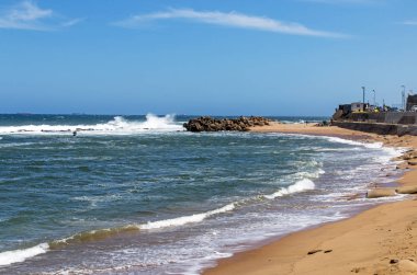 Umdloti Beach Güney Afrika kıyı deniz manzarası